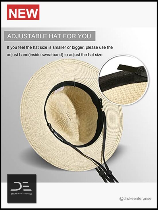 Wide Brim Straw Panama Roll Up Hat Fedora Beach Sun Hat UPF50+ main image 5